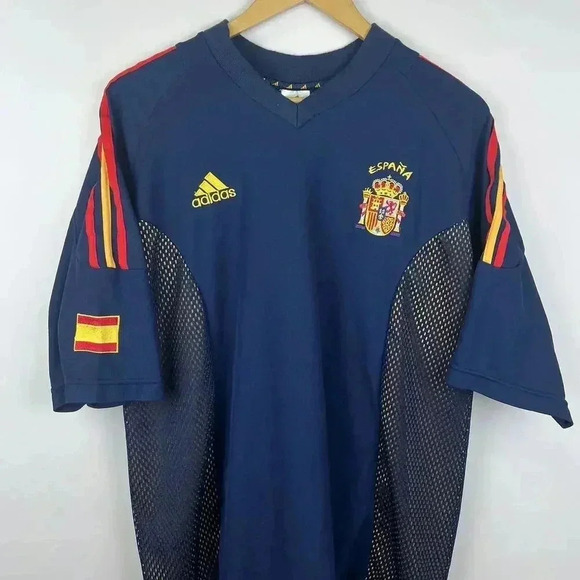 Vintage 00s Adidas Spain National Team Jersey - Authentic Soccer Shirt - Picture 2 of 8